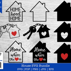 House SVG Bundle | House Mega SVG Bundle - Get 4 SVG Bundles ! | Realtor svg bundle | Home Sweet Home png clipart