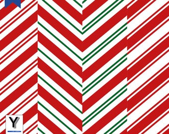 36 piece Candy Cane Stripe Pattern Digital Paper SVG Bundle PNG Printable