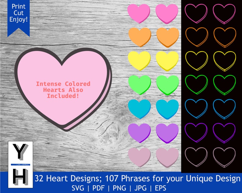 Download Art Collectibles Clip Art Blank Candy Hearts Valentine S Day Printable Love Hearts Conversation Hearts Svg Bundle Build Your Own Diy Conversation Heart Clipart