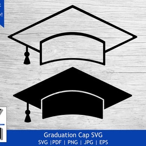 Graduation Cap SVG Graduation Cap Outline PNG Graduation Hat SVG ...