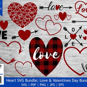 Valentine SVG Bundle | Love SVG | Heart SVG | Valentines Day svg | Valentine's Day | Open Heart | Heart and Arrow | Heart Cut Files