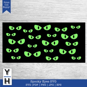 Spooky Eyes SVG Pattern for Cricut Mug Press or Sublimation