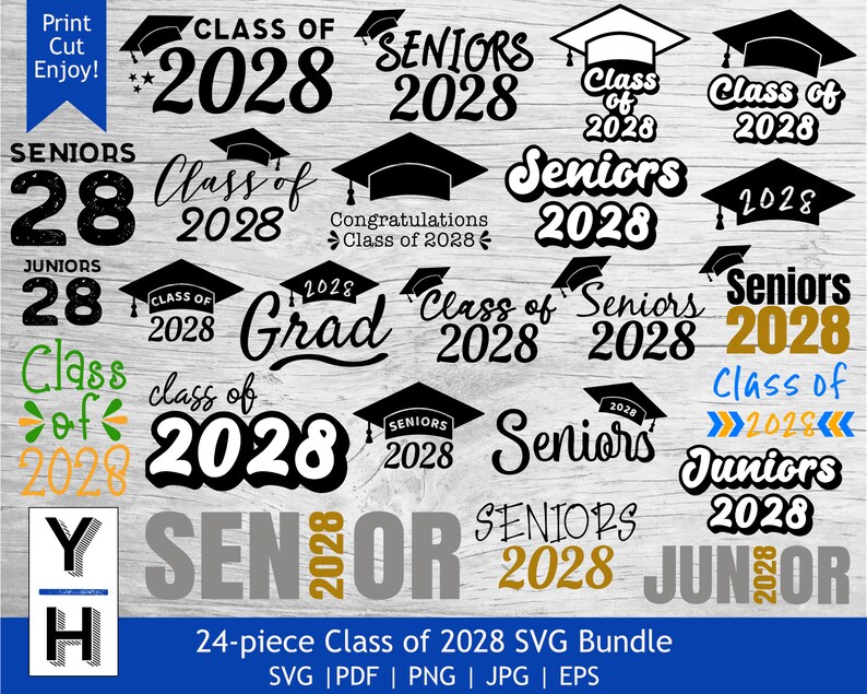 Class of 2028 SVG Bundle Senior 2028 SVG Seniors PNG - Etsy Canada