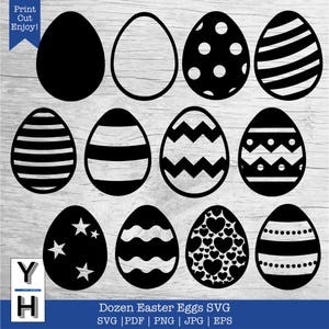 Easter Eggs SVG | Easter Egg SVG | Easter SVG | Easter Egg png Clipart Cut File for Cricut