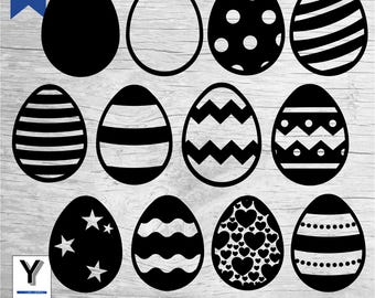 Paaseieren SVG | Paasei-svg | Pasen-SVG | Easter Egg-png-clipartbestand voor Cricut