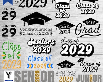 Class of 2029 SVG Bundle | Senior 2029 SVG | Seniors PNG | Senior Jersey | Junior Year | Graduation 2029 Clipart | Graduation Shirt