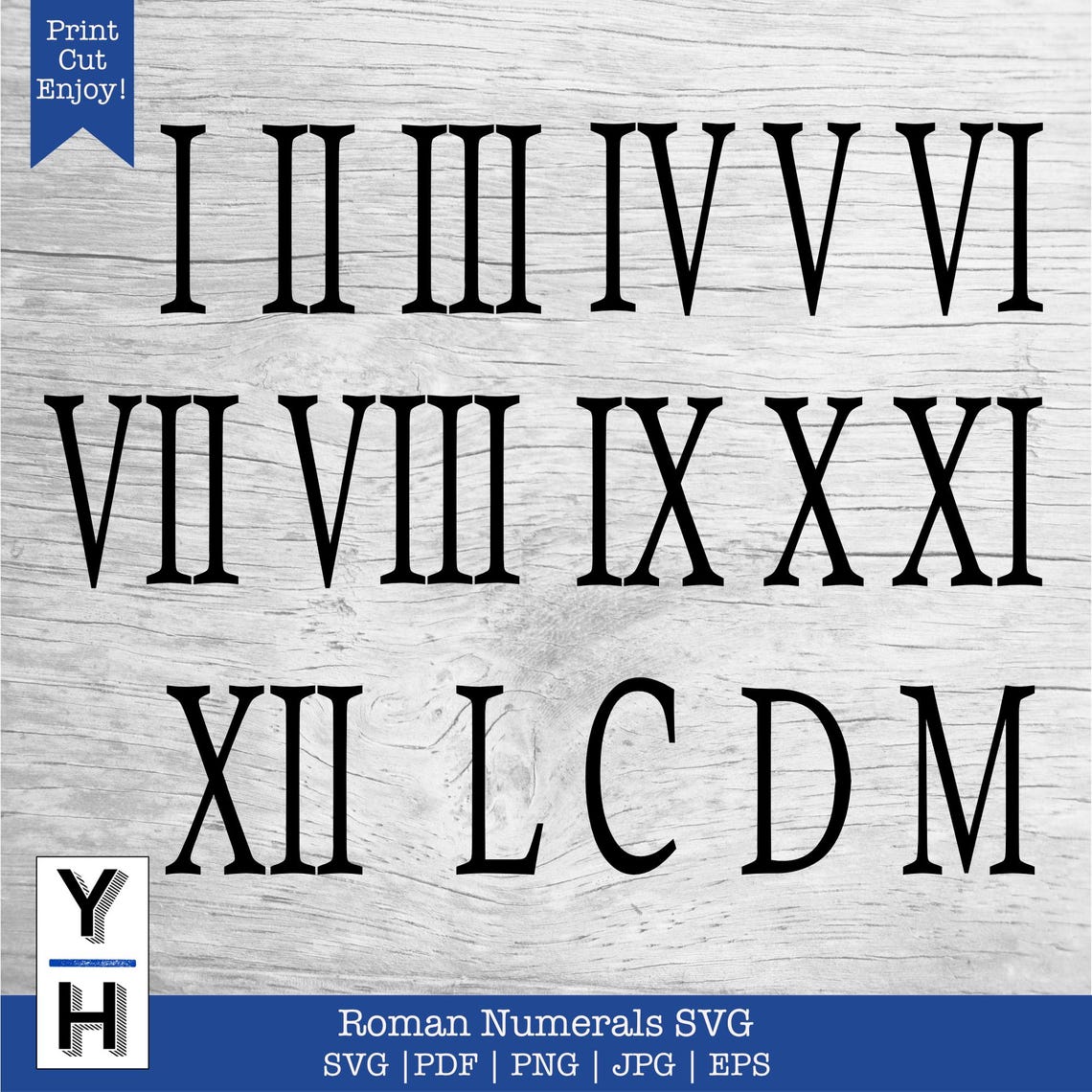 Roman Numerals SVG | Roman Numbers SVG PNG Clipart - Etsy
