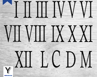 Romerska siffror SVG | Romerska siffror SVG PNG Clipart