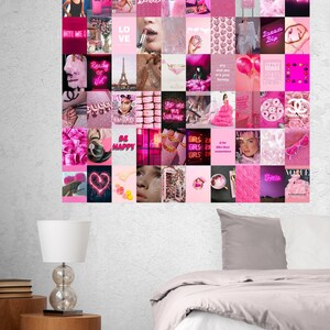 Boujee Pink Aesthetic Wall Collage Kit 60 Pcs Pink Photo - Etsy