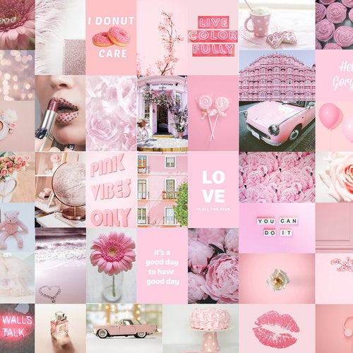 Light Pink Wall Collage Kit - Etsy