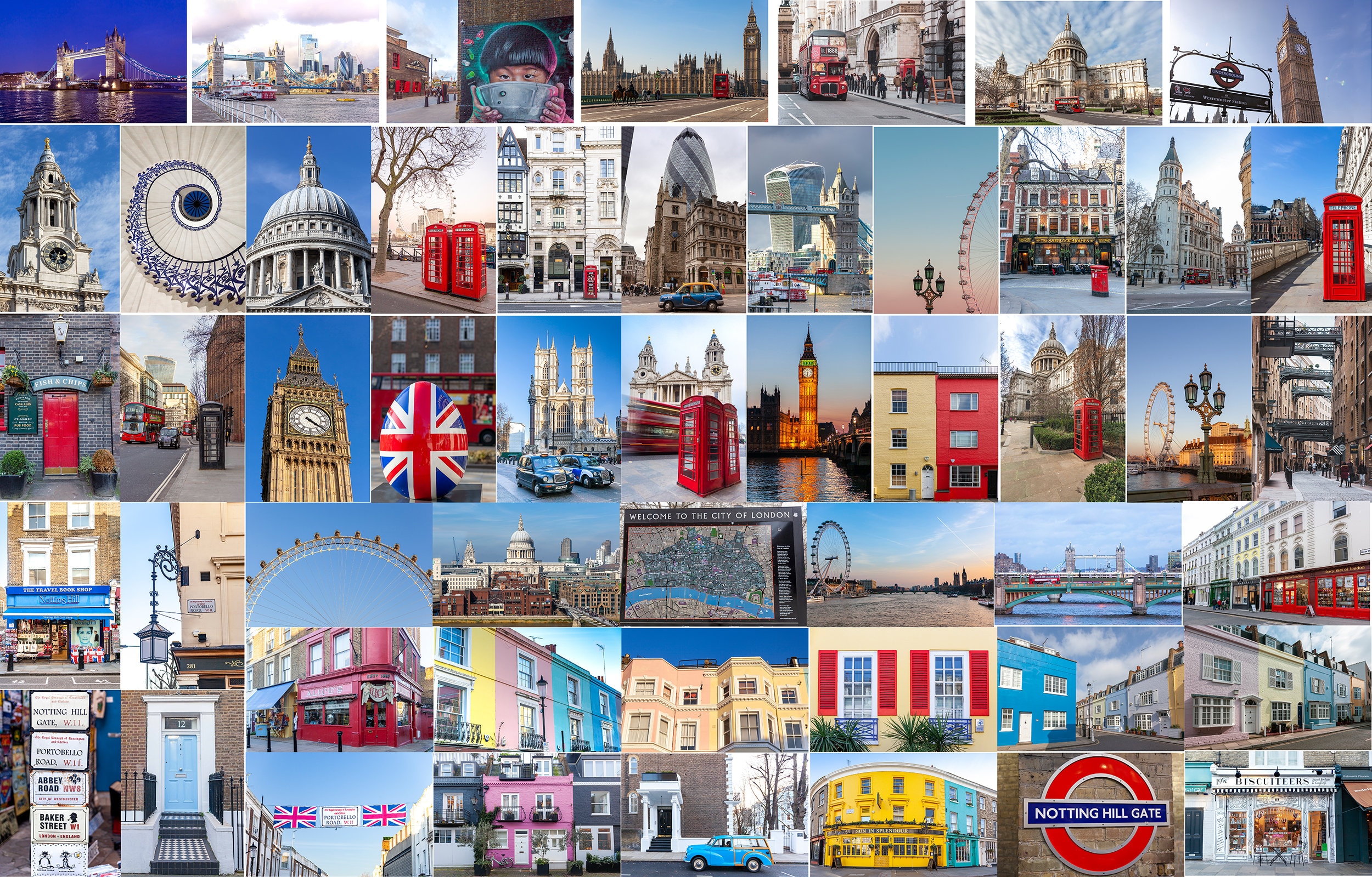 London Photo Wall Collage Kit, Travel Aesthetic Collage Kit, Picture Collage  Kit, Teen Girl Bedroom, London City Print Set, Dorm Room Decor