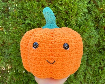 Big fluffy crocheted pumpkin, stuffed pumpkin, crocheted pumpkin, fall pumpkin