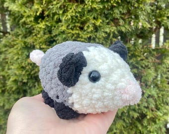Handmade Crocheted Possum Plushie: Soft Stuffed Animal