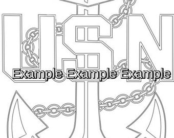 Navy Anchor Svg | Etsy