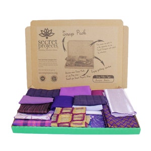 Purple Fabric Scrap Pack: 20 Piece Mixed Media for Sewing & Crafting