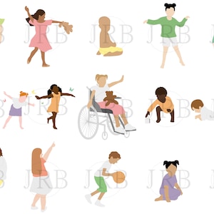 Pastel Vector People Collection No.3 Children