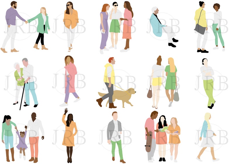 Pastel Vector People Collection No.2 Non-Specific image 1