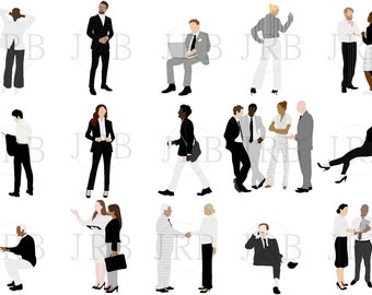 Monochrome Vector People Collection No.1 Office
