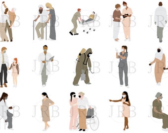 Neutral Vector People Collection No.4 Gesundheitswesen