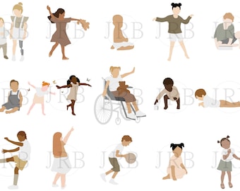 Neutral Vector People Collection No.3 Children