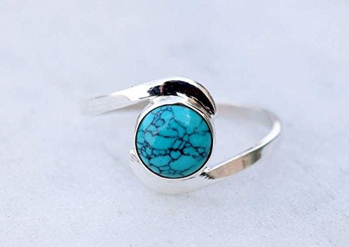 Turquoise Stone Ring 925 Sterling Silver Stone Ring for Girl - Etsy India
