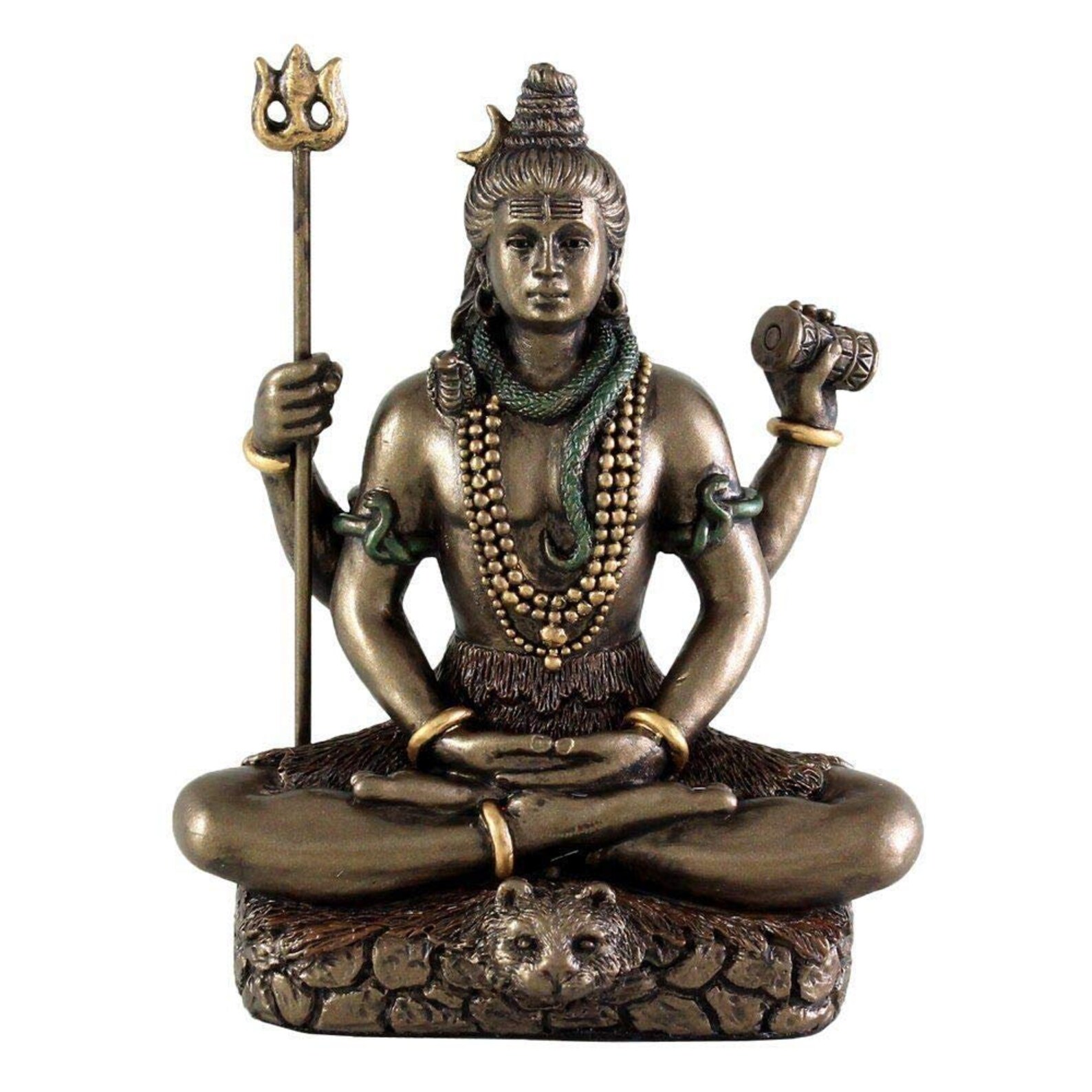Lord Shiva 3.4inch Cold Cast Bronze as Gifts Multicolour. Etsy