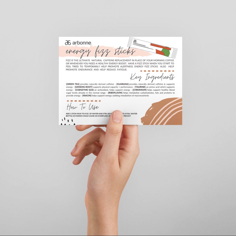 arbonne-fizz-sample-card-digital-file-printable-etsy