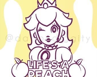 Life's a Peach Vinyl Decal