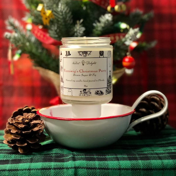 Fezziwig's Christmas Party (A Christmas Carol 9oz Soy Candle) Christmas Candles | Wooden Wick Candles Home Decor | Gift Guide | Holiday Gift