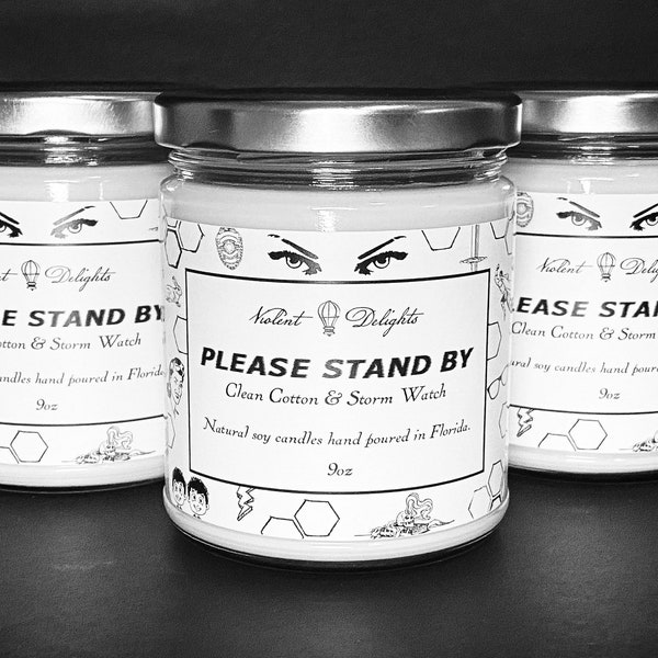 Please Stand By (WandaVision Inspired 9oz Soy Candle)