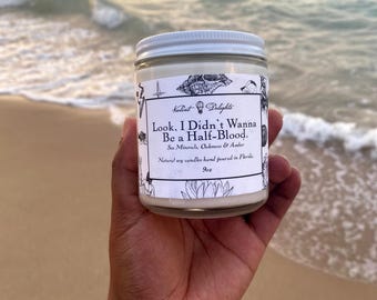 Velas Broadway / Velas Bookish / Mira, no quería ser mestiza (Vela de soja de 255 g inspirada en El ladrón del rayo)