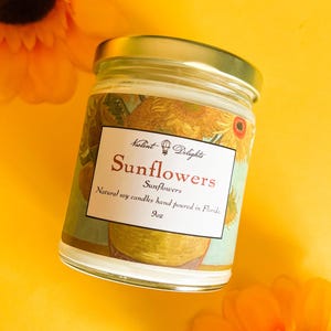 Sunflowers (Van Gogh 9oz Soy Candle)| Spring Candles | Spring Gifts | Housewarming Gifts | Artsy Gifts