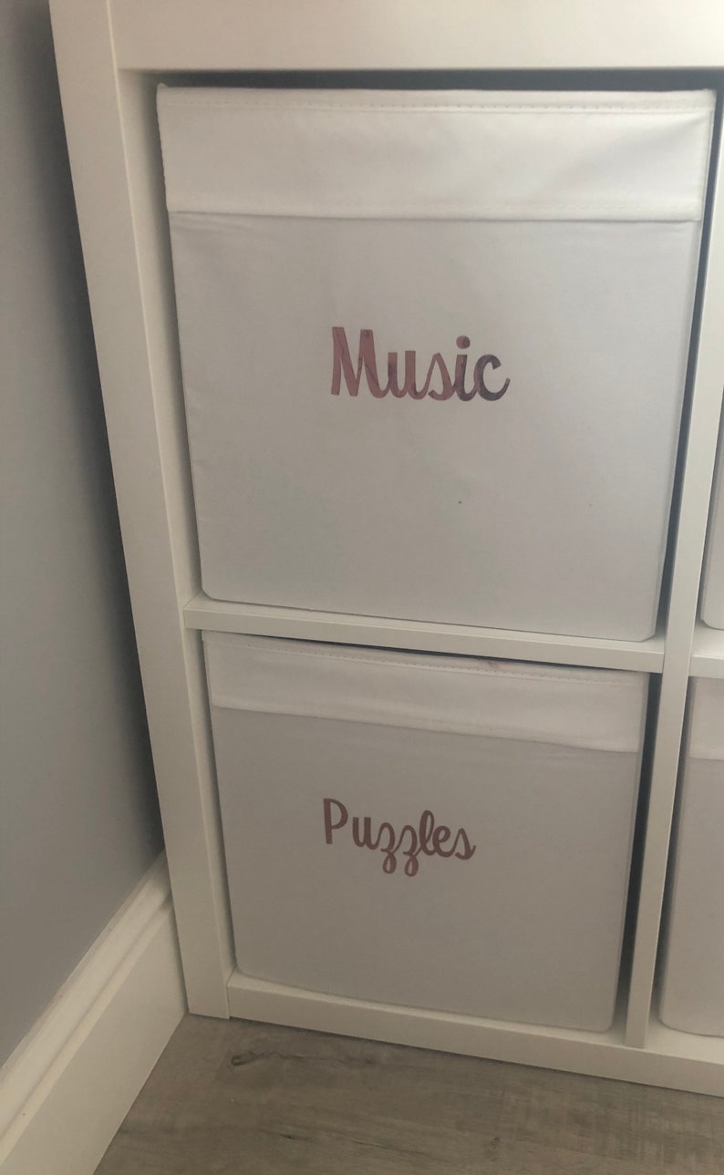 Personalised Ikea Kallax Drona Storage Box Vinyl Labels Etsy UK