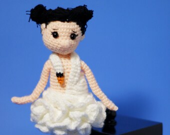 Bjork inspired Crochet Amigurumi Doll - One of a Kind Handmade Action Figure