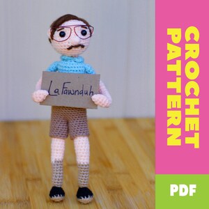 PATTERN for Kip inspired Crochet Amigurumi Doll - Napoleon Dynamite - Pattern Only - ENGLISH - US Terms