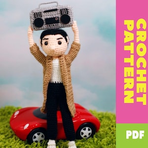 PATTERN for Say Anything Lloyd Dobler inspired Crochet Amigurumi Doll - Pattern Only - ENGLISH