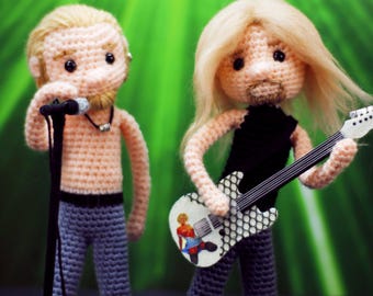 Alice in Chains - Layne Staley - Jerry Cantrell - inspired Crochet Amigurumi Dolls - Handmade One of a Kind Fan Art