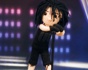 Trent Reznor inspired Crochet Amigurumi Doll - One of a Kind Handmade Crochet Action Figure - NIN - Nine Inch Nails