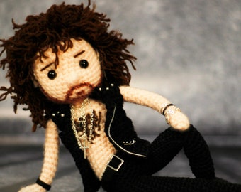 Kip Winger Inspired Crochet Amigurumi Doll - Winger - Bassist - One of a Kind Music Action Figure