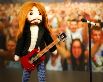 Jared Leto geïnspireerde gehaakte amigurumi-pop - gitarist - zanger - acteur - unieke muziekactiefiguur - Thirty Seconds to Mars