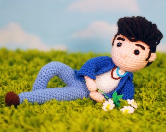 Morrissey inspired Crochet Amigurumi Doll - Handmade One of a Kind -  The Smiths 80s 90s new wave alternative