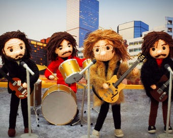The Beatles Inspired Crochet Amigurumi Dolls - The Beatles - John Lennon - Paul McCartney - George Harrison - Ringo Starr