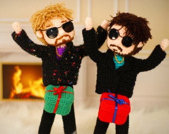 Special Gift from Justin & Andy Crochet Amigurumi Doll - One of a Kind Handmade  - D*ck in a box - Justin Timberlake Andy Samberg