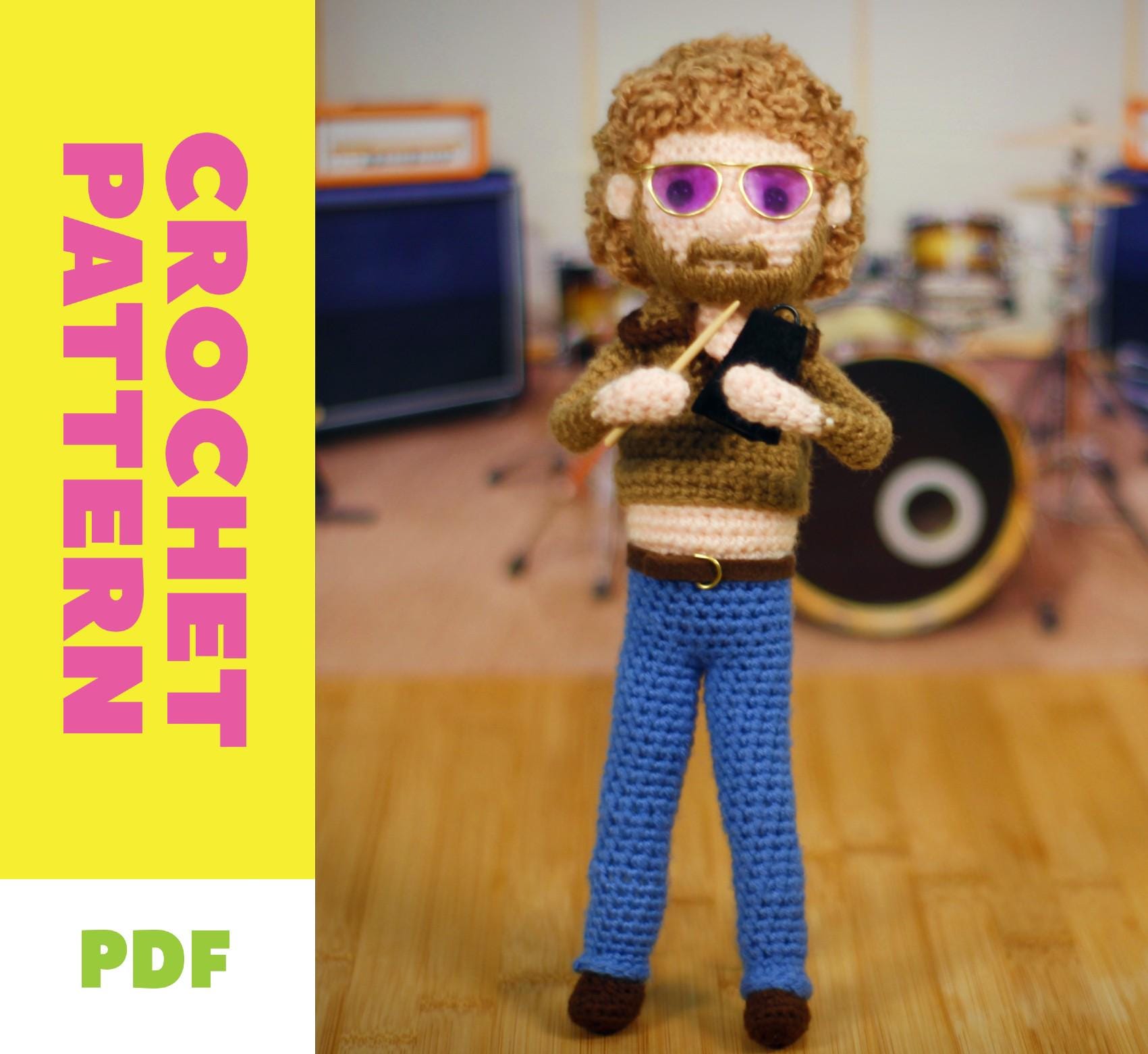 PATTERN for More Cowbell inspired Crochet Amigurumi Doll - Pattern Only - ENGLISH - US Terms - snl