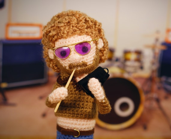 More Cowbell inspired Crochet Amigurumi Doll - One of a Kind Handmade Action Figure - SNL