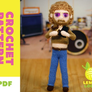 PATTERN for More Cowbell inspired Crochet Amigurumi Doll - Pattern Only - ENGLISH - US Terms - snl