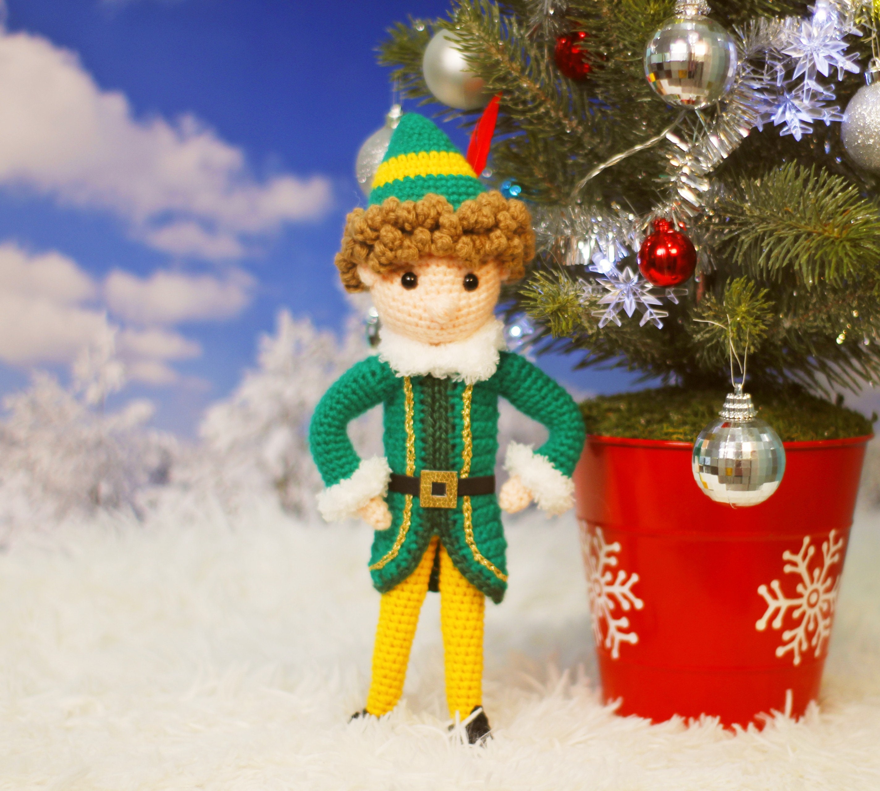 Elf Crochet Amigurumi Doll Inspired by Buddy the Elf One of - Etsy