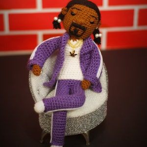 PATTERN for Snoop Dogg inspired Crochet Amigurumi Doll - Pattern Only - ENGLISH - US Terms image 2