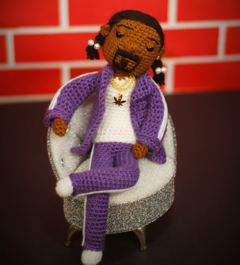 PATTERN for Snoop Dogg inspired Crochet Amigurumi Doll - Pattern Only - ENGLISH - US Terms image 2