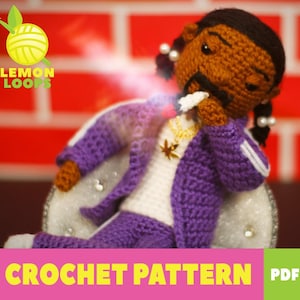 MUSTER für Snoop Dogg inspirierte häkeln Amigurumi Puppe - nur muster